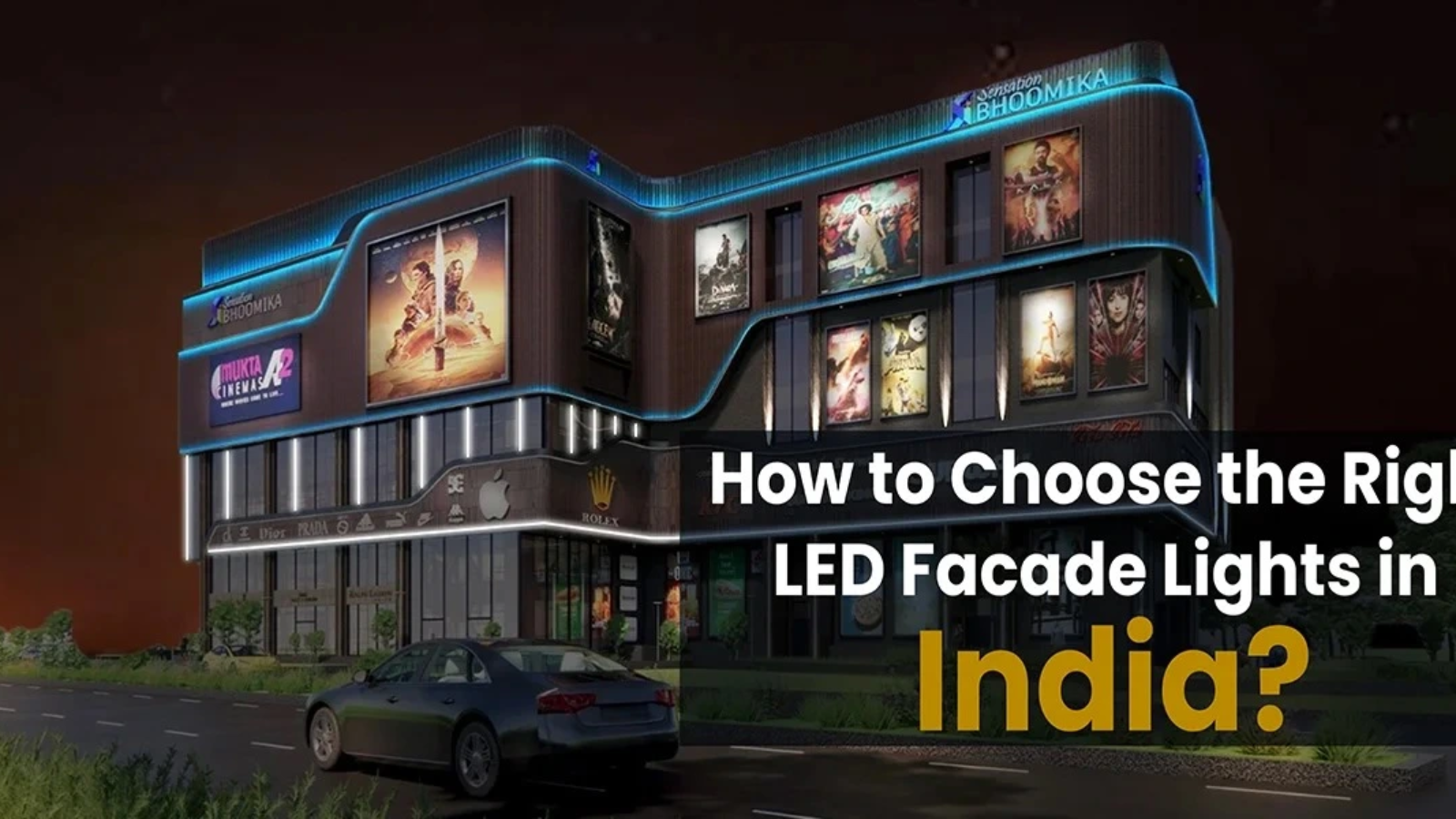 led facade lights india
